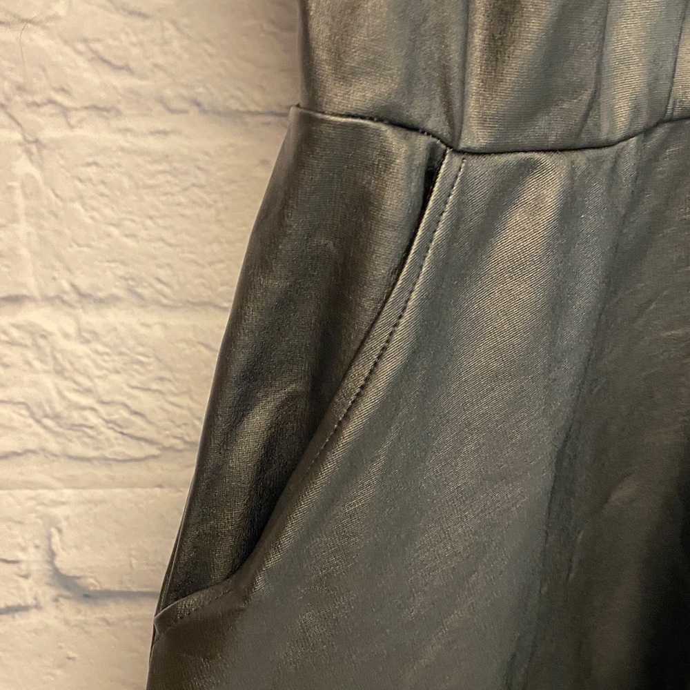 torrid Black Faux Leather Sleeveless Skater Dress size 3X - Picture 6 of 9